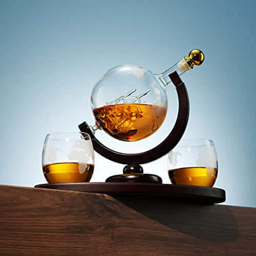 Wine Decanter Globe Set - Gifts for guy friends made simple. Find unique gift Ideas for guys friends. Gifts for guys in their 20s.