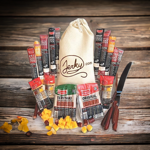 Jerky Gift Basket - Gifts for guy friends made simple. Find unique gift Ideas for guys friends. Gifts for guys in their 20s.
