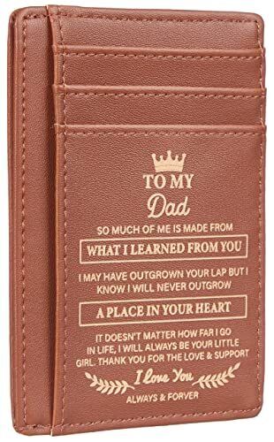 Engraved Slim Leather Wallet - Gifts for guy friends made simple. Find unique gift Ideas for guys friends. Gifts for guys in their 20s.