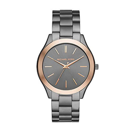 Michael Kors Men's Slim Runway Three-Hand Gunmetal Gray Bracelet Watch - Gifts for guy friends made simple. Find unique gift Ideas for guys friends. Gifts for guys in their 20s.