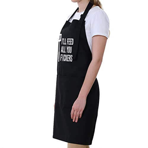 "I Will Feed All of You" Apron - Gifts for guy friends made simple. Find unique gift Ideas for guys friends. Gifts for guys in their 20s.