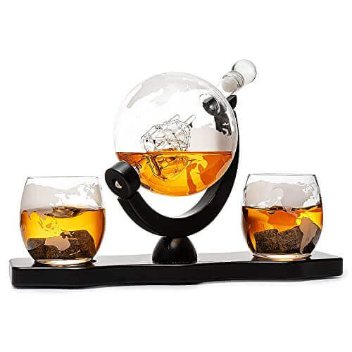 Wine Decanter Globe Set - Gifts for guy friends made simple. Find unique gift Ideas for guys friends. Gifts for guys in their 20s.