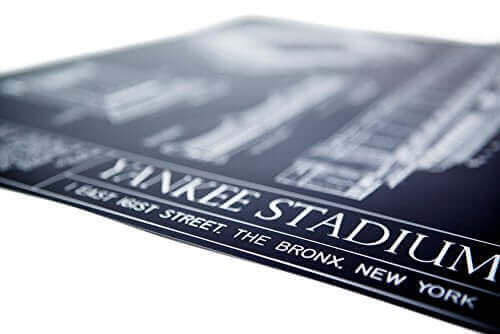 Ballpark Blueprints Yankee Stadium - Gifts for guy friends made simple. Find unique gift Ideas for guys friends. Gifts for guys in their 20s.