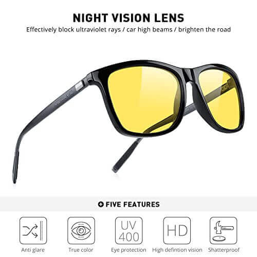 Vintage Polarized Sunglasses - Night Vision - Gifts for guy friends made simple. Find unique gift Ideas for guys friends. Gifts for guys in their 20s.