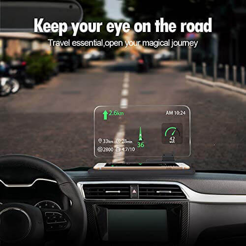 Arestech Car GPS Mobile Head Up Display Holder with HD Image Reflection for HUD - Gifts for guy friends made simple. Find unique gift Ideas for guys friends. Gifts for guys in their 20s.