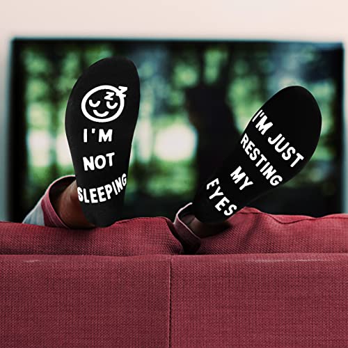 "I'm Just Resting My Eyes" Socks - Gifts for guy friends made simple. Find unique gift Ideas for guys friends. Gifts for guys in their 20s.