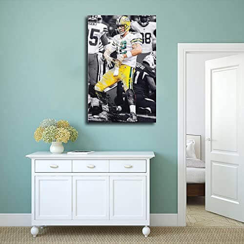 Aaron Rodgers - "Discount Double Check" - Canvas Art - Gifts for guy friends made simple. Find unique gift Ideas for guys friends. Gifts for guys in their 20s.