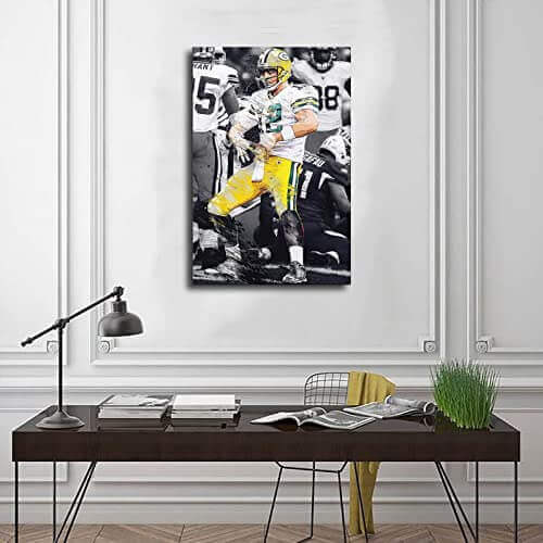 Aaron Rodgers - "Discount Double Check" - Canvas Art - Gifts for guy friends made simple. Find unique gift Ideas for guys friends. Gifts for guys in their 20s.