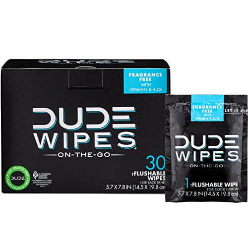 DUDE Wet Wipes - Vitamin E & Aloe - Gifts for guy friends made simple. Find unique gift Ideas for guys friends. Gifts for guys in their 20s.