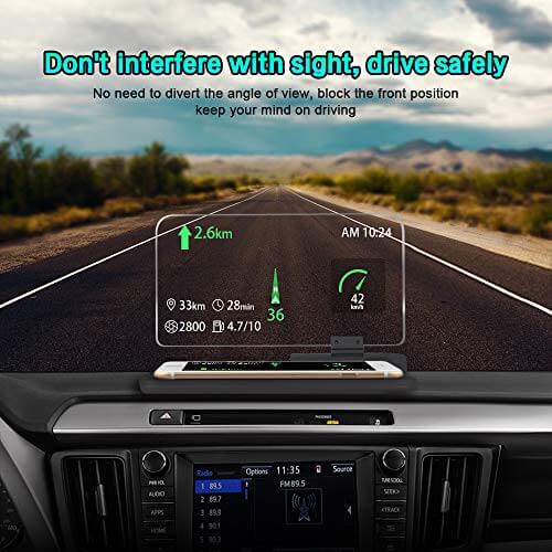 Arestech Car GPS Mobile Head Up Display Holder with HD Image Reflection for HUD - Gifts for guy friends made simple. Find unique gift Ideas for guys friends. Gifts for guys in their 20s.