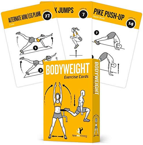 NewMe Fitness Bodyweight Workout Cards, Instructional Fitness Deck for Women & Men, Beginner Fitness Guide to Training Exercises at Home or Gym (Bodyweight, Vol 1) - Gifts for guy friends made simple. Find unique gift Ideas for guys friends. Gifts for guy