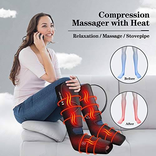 Foot and Leg Air Compression Massager for Muscle Fatigue - Gifts for guy friends made simple. Find unique gift Ideas for guys friends. Gifts for guys in their 20s.