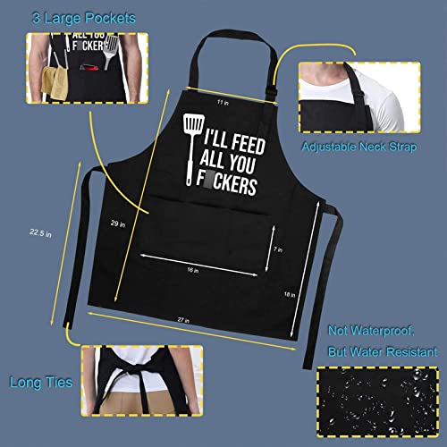"I Will Feed All of You" Apron - Gifts for guy friends made simple. Find unique gift Ideas for guys friends. Gifts for guys in their 20s.